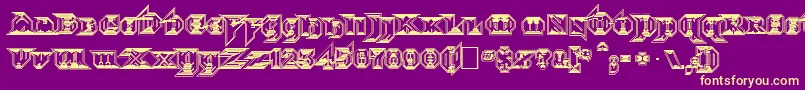 Morbidfx-Schriftart – Gelbe Schriften auf violettem Hintergrund