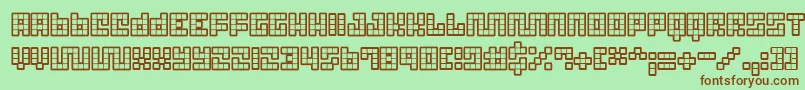 Tricb ffy Font – Brown Fonts on Green Background