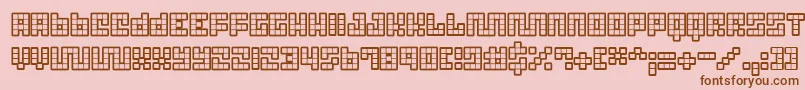 Tricb ffy Font – Brown Fonts on Pink Background