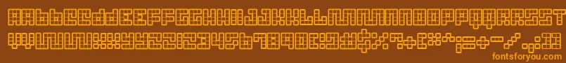 Tricb ffy Font – Orange Fonts on Brown Background