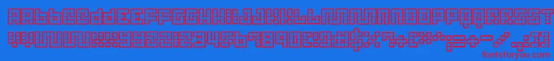 Tricb ffy Font – Red Fonts on Blue Background