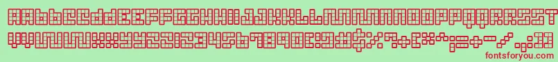 Tricb ffy Font – Red Fonts on Green Background