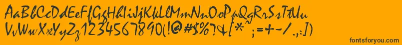 fuente MinstrelRegular – Fuentes Negras Sobre Fondo Naranja