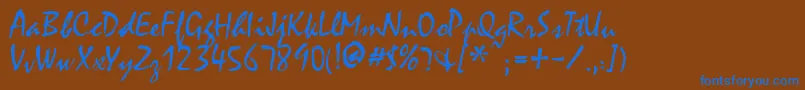 Police MinstrelRegular – polices bleues sur fond brun