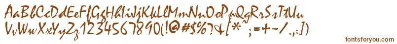 Шрифт MinstrelRegular – коричневые шрифты на белом фоне