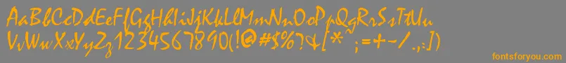 MinstrelRegular Font – Orange Fonts on Gray Background