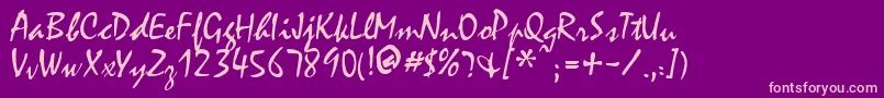 MinstrelRegular Font – Pink Fonts on Purple Background