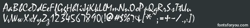MinstrelRegular-Schriftart – Weiße Schriften auf schwarzem Hintergrund