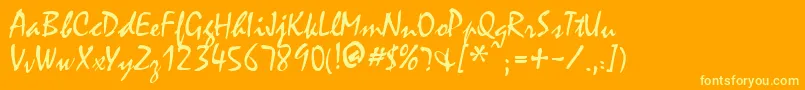 MinstrelRegular Font – Yellow Fonts on Orange Background