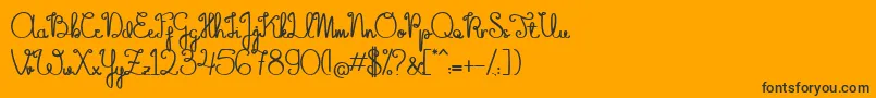 TheFlowerySpring Font – Black Fonts on Orange Background