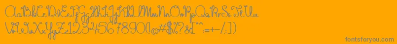 TheFlowerySpring Font – Gray Fonts on Orange Background