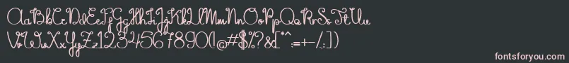 TheFlowerySpring Font – Pink Fonts on Black Background