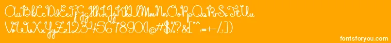 TheFlowerySpring Font – White Fonts on Orange Background