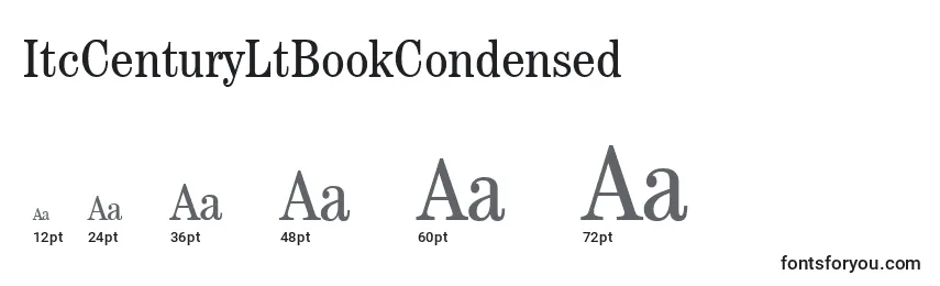 Größen der Schriftart ItcCenturyLtBookCondensed