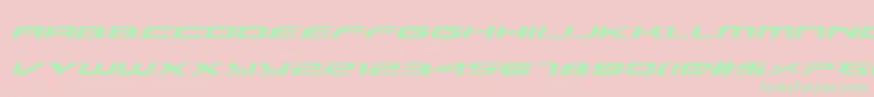 AlexisExpandedItalic Font – Green Fonts on Pink Background