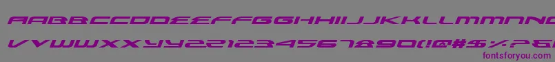 フォントAlexisExpandedItalic – 紫色のフォント、灰色の背景