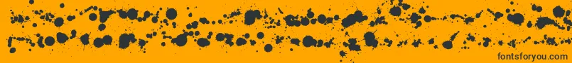 Wcrhesusabta-Schriftart – Schwarze Schriften auf orangefarbenem Hintergrund