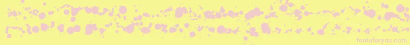 Fonte Wcrhesusabta – fontes rosa em um fundo amarelo