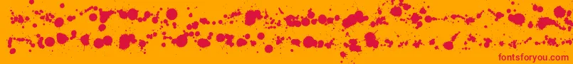 Wcrhesusabta-Schriftart – Rote Schriften auf orangefarbenem Hintergrund