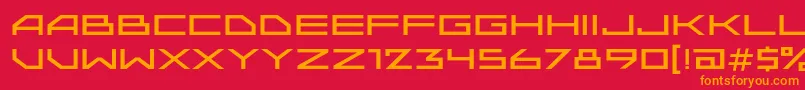 Upadokc Font – Orange Fonts on Red Background