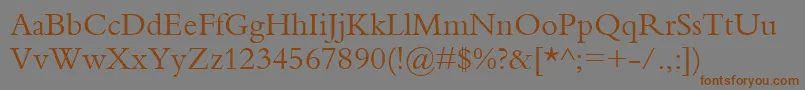 Bembo Font – Brown Fonts on Gray Background