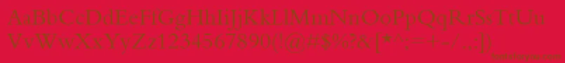 Bembo Font – Brown Fonts on Red Background