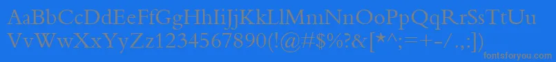 Bembo Font – Gray Fonts on Blue Background