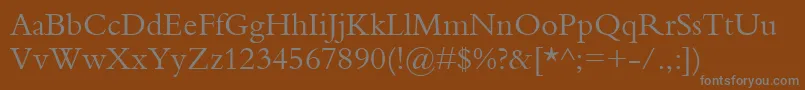 Bembo Font – Gray Fonts on Brown Background