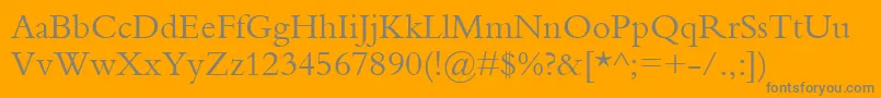 Bembo Font – Gray Fonts on Orange Background
