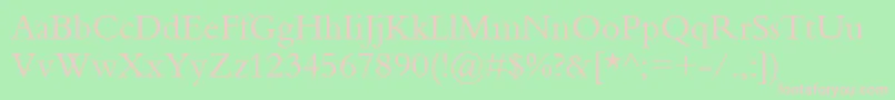 Bembo Font – Pink Fonts on Green Background