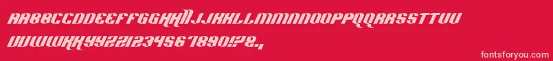 HardSports-Schriftart – Rosa Schriften auf rotem Hintergrund