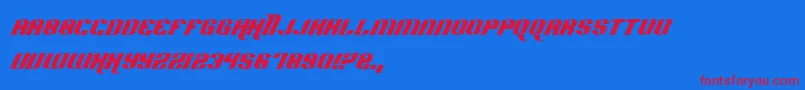 Шрифт HardSports – красные шрифты на синем фоне