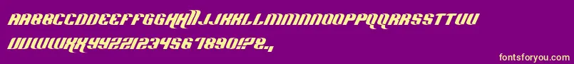 Шрифт HardSports – жёлтые шрифты на фиолетовом фоне