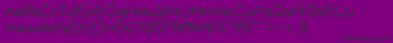 Czcionka QuantumLeap – czarne czcionki na fioletowym tle