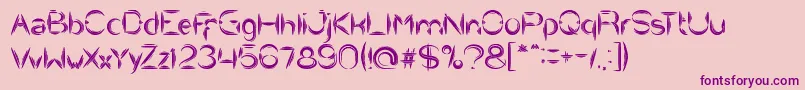 QuantumLeap Font – Purple Fonts on Pink Background