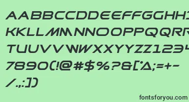Prometheanboldital font – Black Fonts On Green Background