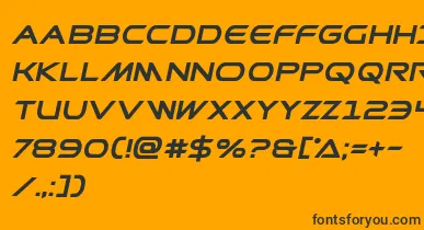 Prometheanboldital font – Black Fonts On Orange Background