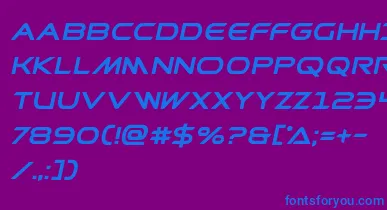 Prometheanboldital font – Blue Fonts On Purple Background