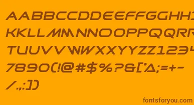 Prometheanboldital font – Brown Fonts On Orange Background
