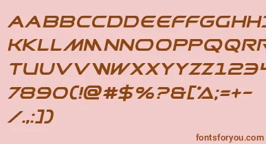 Prometheanboldital font – Brown Fonts On Pink Background