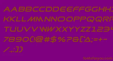 Prometheanboldital font – Brown Fonts On Purple Background