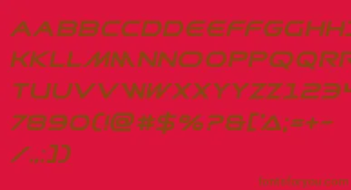 Prometheanboldital font – Brown Fonts On Red Background