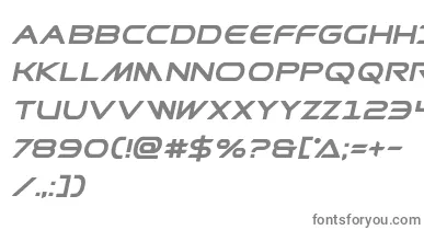 Prometheanboldital font – Gray Fonts On White Background