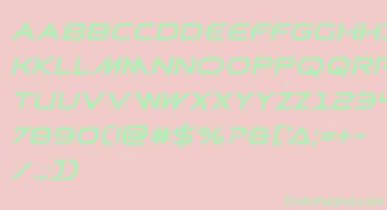 Prometheanboldital font – Green Fonts On Pink Background