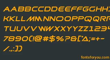 Prometheanboldital font – Orange Fonts On Black Background