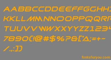 Prometheanboldital font – Orange Fonts On Gray Background