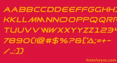 Prometheanboldital font – Orange Fonts On Red Background