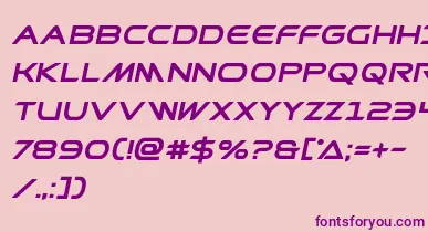 Prometheanboldital font – Purple Fonts On Pink Background