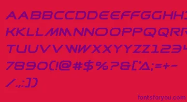 Prometheanboldital font – Purple Fonts On Red Background