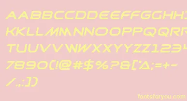 Prometheanboldital font – Yellow Fonts On Pink Background